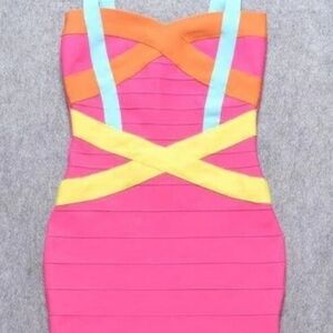 Colorful Bandage Dress